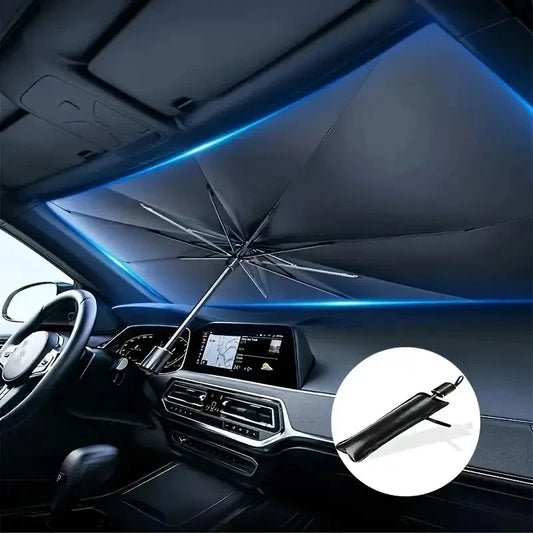 Automobile Windshield Sunshade Upgraded V-Design Car Sun Umbrella Innovative Telescopic Sun Visor for Heat Insulation Shade Prot